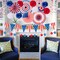29PCS 4th/Fourth of July Patriotic Decorations Set - Red White Blue Paper Fans,USA Flag Pennant,Star Streamer,Pom Poms,Hanging Swirls Party Decor Supplies